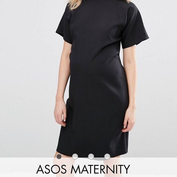 ASOS Maternity New Black Sheath Dress - Picture 1 of 13